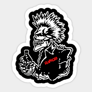 punx bottle red type Sticker